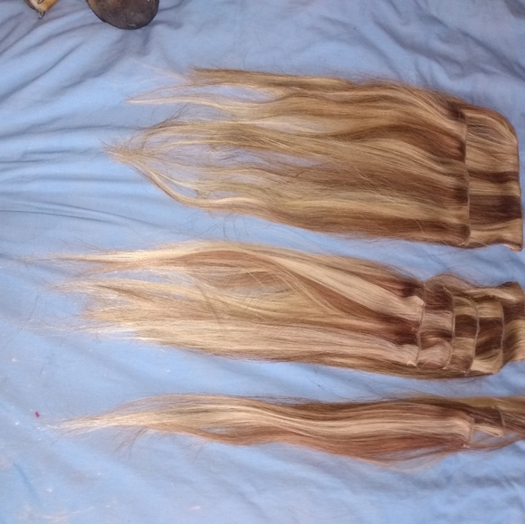 "She" clip & go by Shilo hair extensions %100 Remy human hair 12 piece 18" long - Picture 8 of 8
